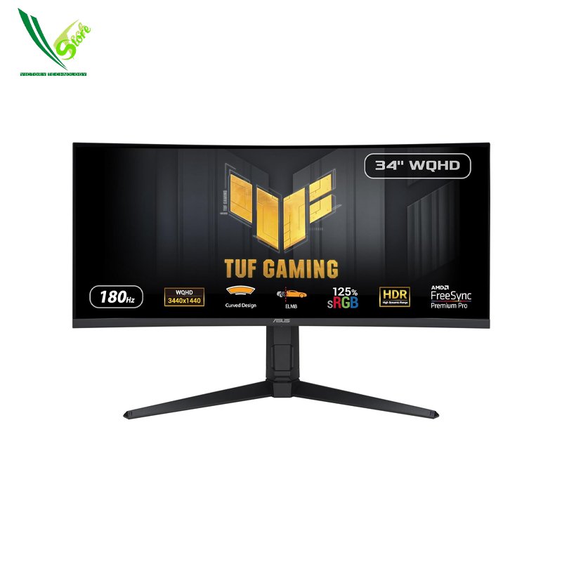 Gaming Monitor TUF Gaming VG34VQL3A (1500R Curved Design\34" inch\ WQHD 2K 180Hz 1Ms SRGB)