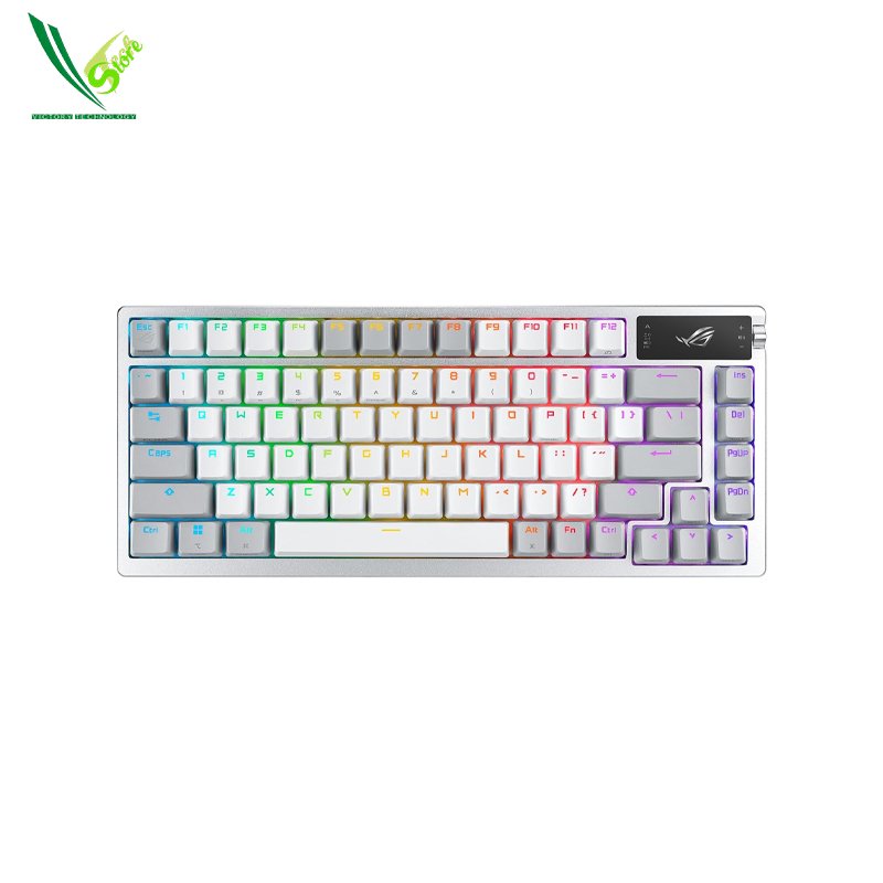 Wireless Gaming Keyboard ASUS ROG Azoth (75% OLED Display, Three-Layer Dampening, Hot-Swappable ROG NX Snow Switches & Keyboard Stabilizers)